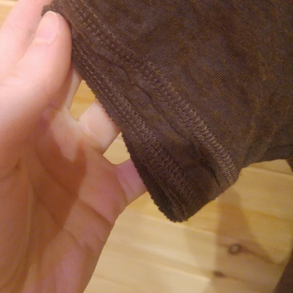 Women's Brown Graphic Tap Hoodie Shirt - Picture 7 of 9